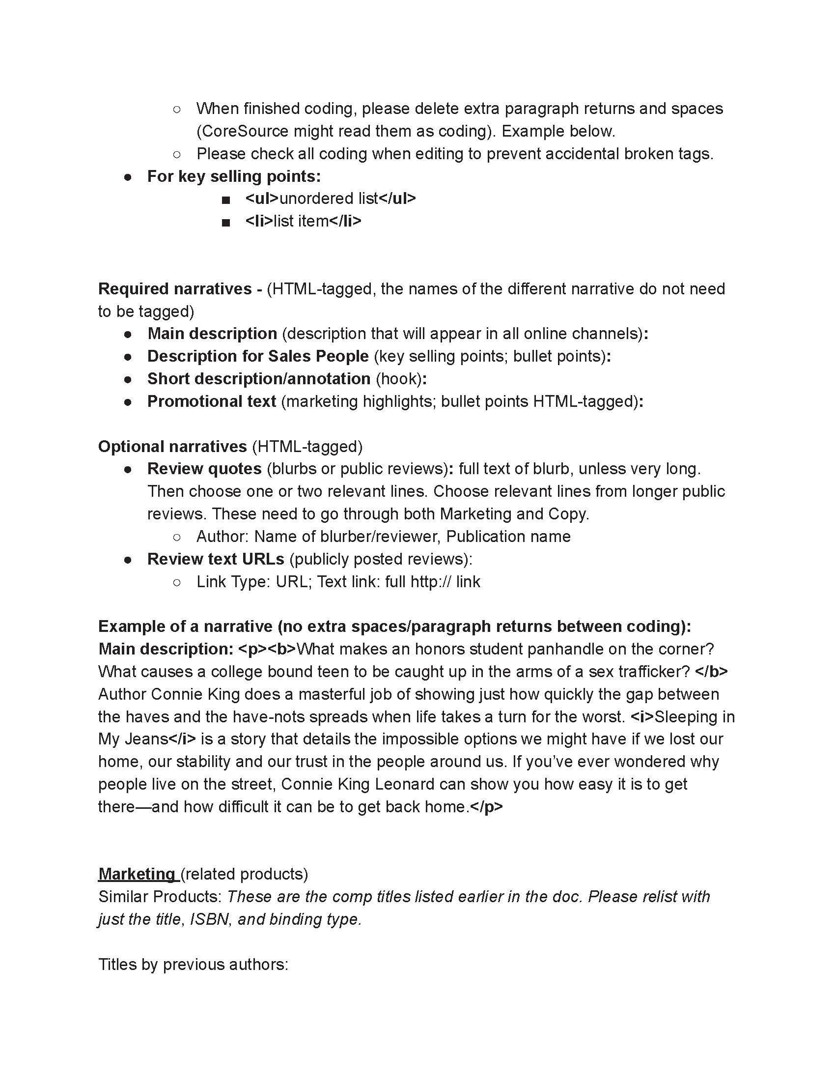 fourth page of tipsheet sample